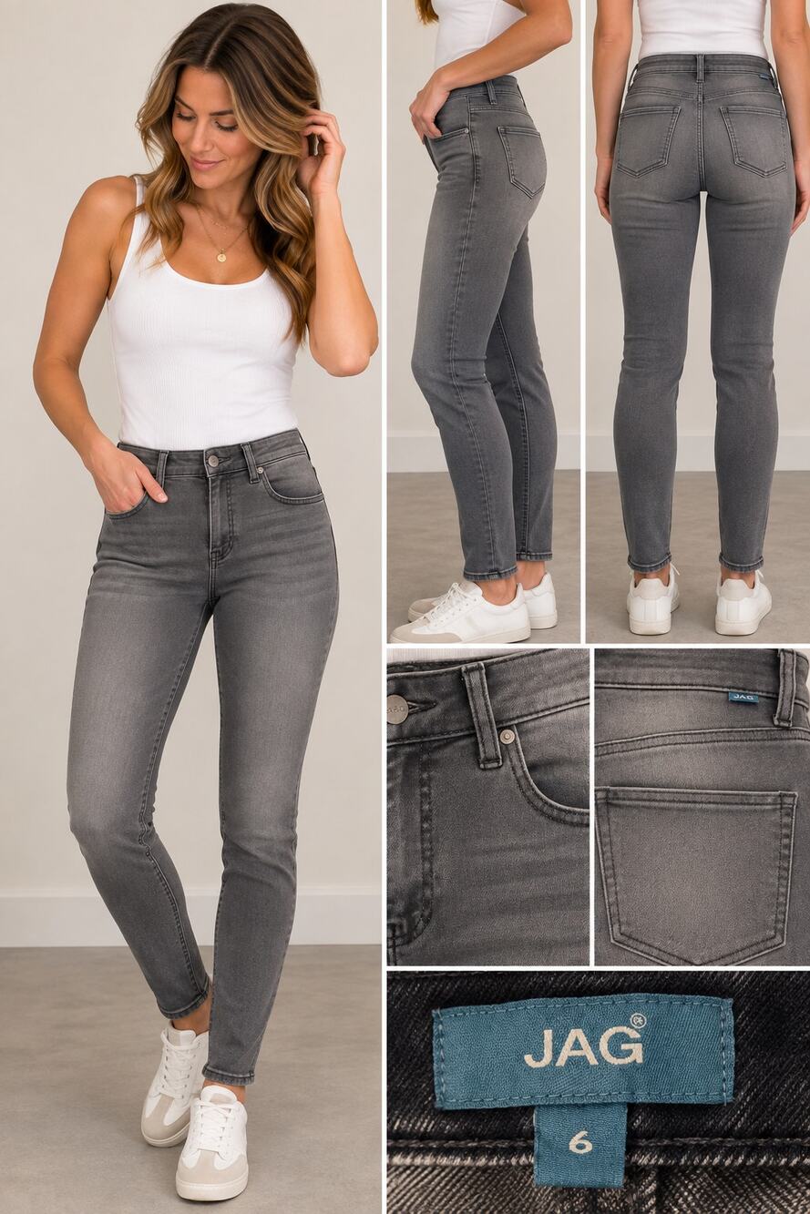 JAG Viola Skinny Jeans Gray Wash Size 6
